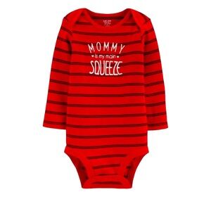 CARTER’S “MOMMY IS MY MAIN SQUEEZE” BODYSUIT - RED SIZE 12M (NEW WITH TAGS) A12